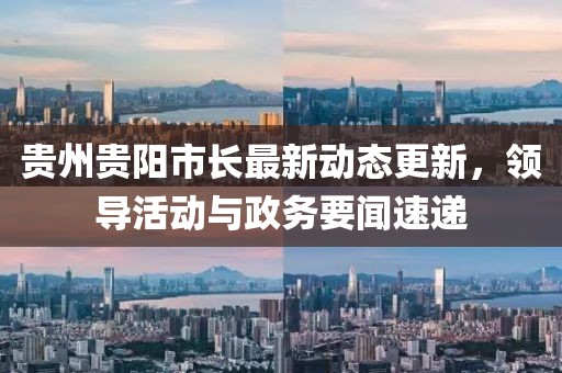 贵州贵阳市长最新动态更新，领导活动与政务要闻速递