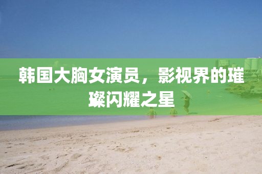 韩国大胸女演员，影视界的璀璨闪耀之星