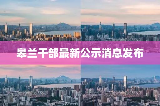 皋兰干部最新公示消息发布