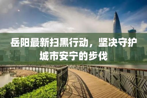 岳阳最新扫黑行动，坚决守护城市安宁的步伐
