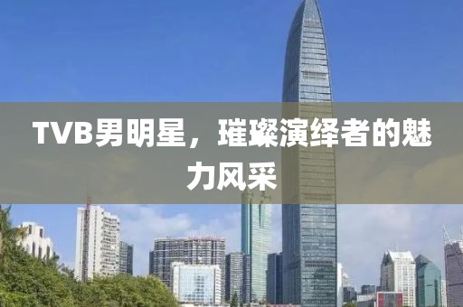 TVB男明星，璀璨演绎者的魅力风采
