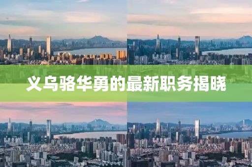 义乌骆华勇的最新职务揭晓