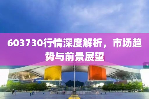 603730行情深度解析，市场趋势与前景展望