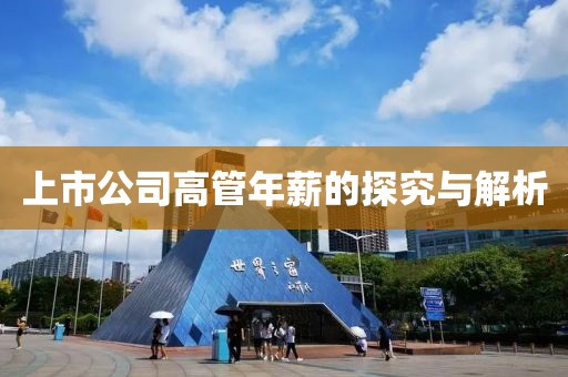 上市公司高管年薪的探究与解析