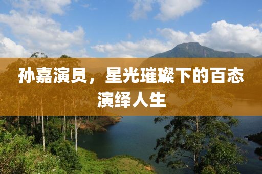 孙嘉演员，星光璀璨下的百态演绎人生