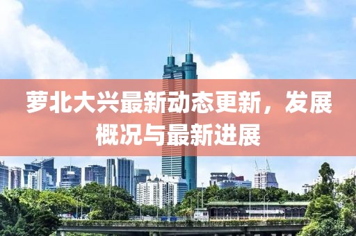 萝北大兴最新动态更新，发展概况与最新进展