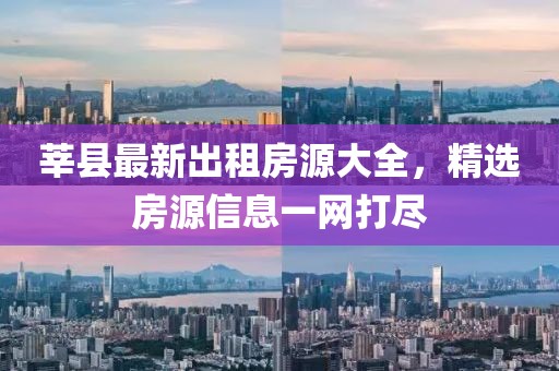 莘县最新出租房源大全，精选房源信息一网打尽