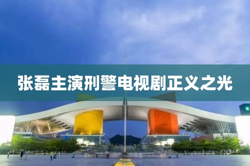 张磊主演刑警电视剧正义之光