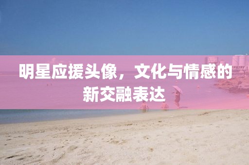 明星应援头像，文化与情感的新交融表达