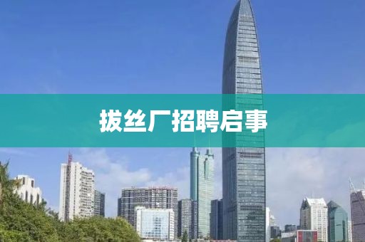 拔丝厂招聘启事