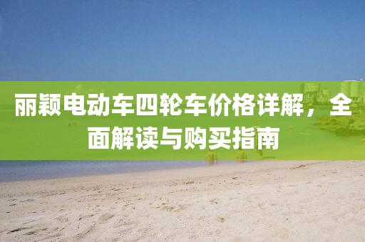 丽颖电动车四轮车价格详解，全面解读与购买指南