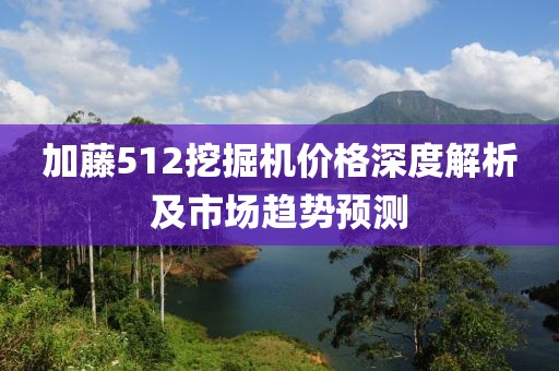 加藤512挖掘机价格深度解析及市场趋势预测