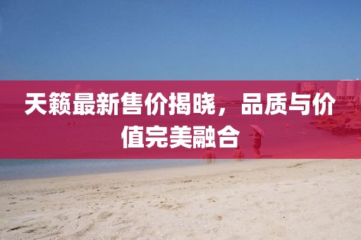 天籁最新售价揭晓，品质与价值完美融合