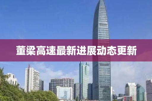 董梁高速最新进展动态更新