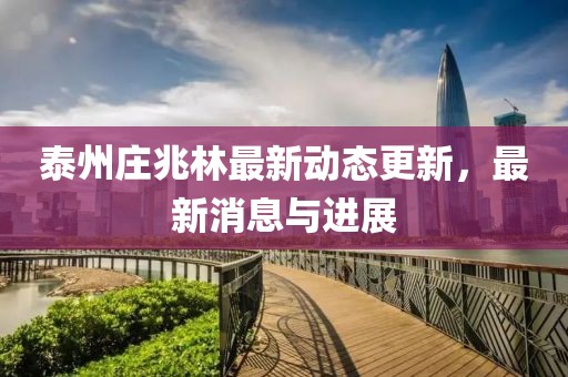 泰州庄兆林最新动态更新，最新消息与进展