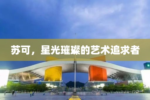 苏可，星光璀璨的艺术追求者