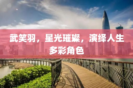 武笑羽，星光璀璨，演绎人生多彩角色