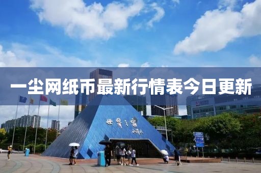 一尘网纸币最新行情表今日更新