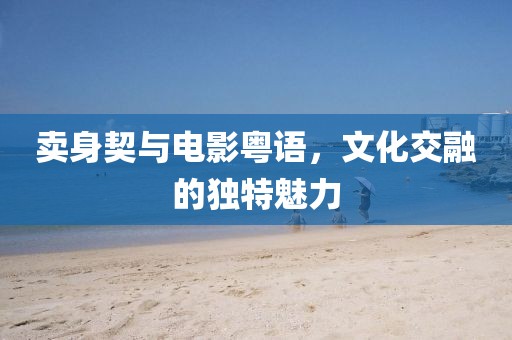 卖身契与电影粤语，文化交融的独特魅力