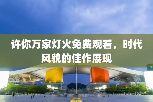 许你万家灯火免费观看，时代风貌的佳作展现