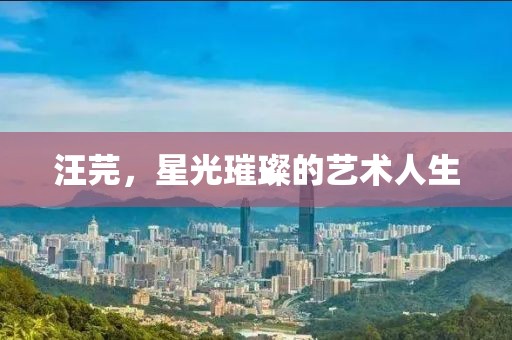 汪芫，星光璀璨的艺术人生