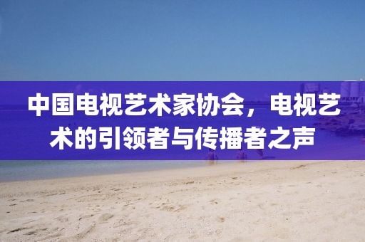 中国电视艺术家协会，电视艺术的引领者与传播者之声