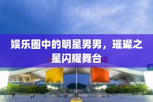娱乐圈中的明星男男，璀璨之星闪耀舞台