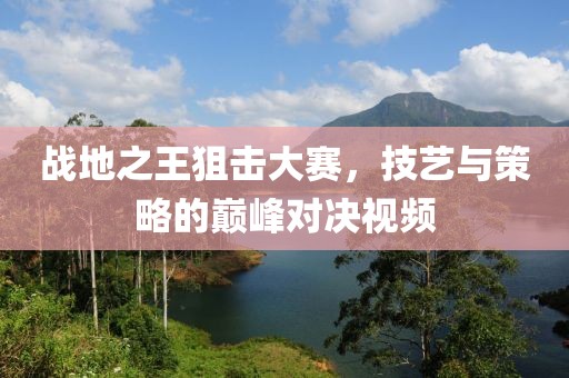战地之王狙击大赛，技艺与策略的巅峰对决视频