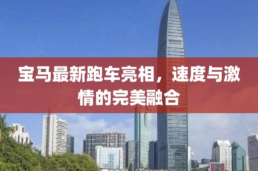 宝马最新跑车亮相，速度与激情的完美融合