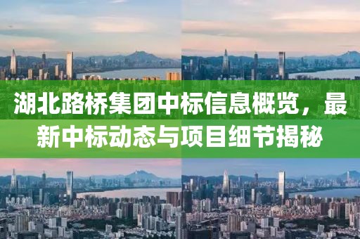 湖北路桥集团中标信息概览，最新中标动态与项目细节揭秘