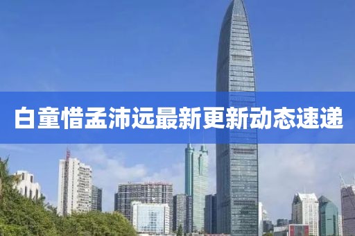 白童惜孟沛远最新更新动态速递