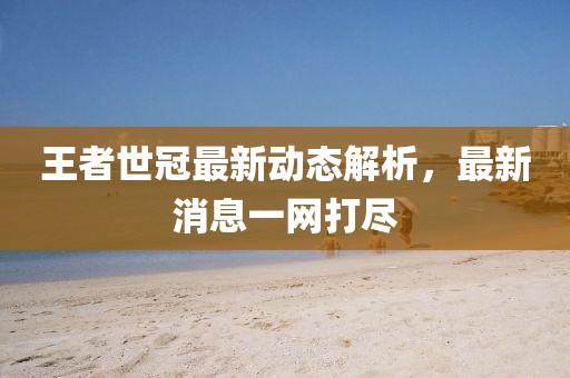 王者世冠最新动态解析，最新消息一网打尽