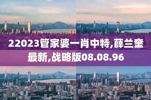 22023管家婆一肖中特,薛兰奎最新,战略版08.08.96