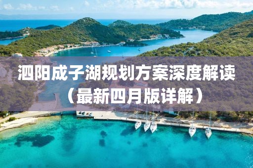 泗阳成子湖规划方案深度解读（最新四月版详解）