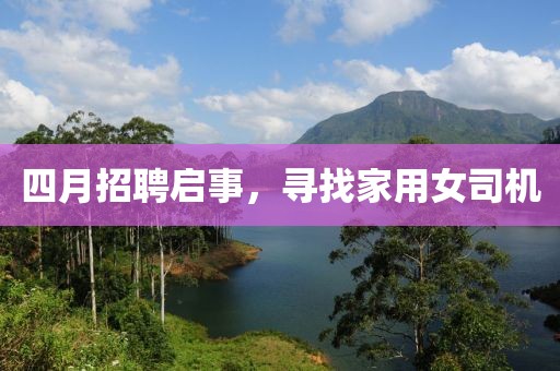 四月招聘启事，寻找家用女司机