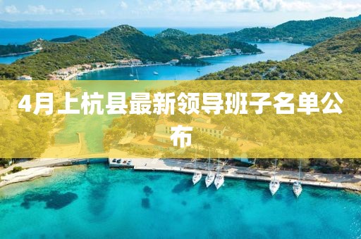 4月上杭县最新领导班子名单公布