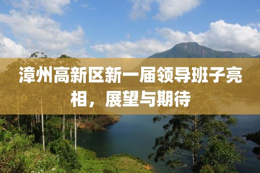 漳州高新区新一届领导班子亮相，展望与期待