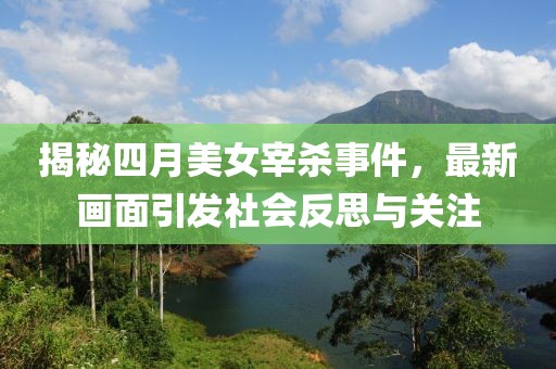 揭秘四月美女宰杀事件，最新画面引发社会反思与关注