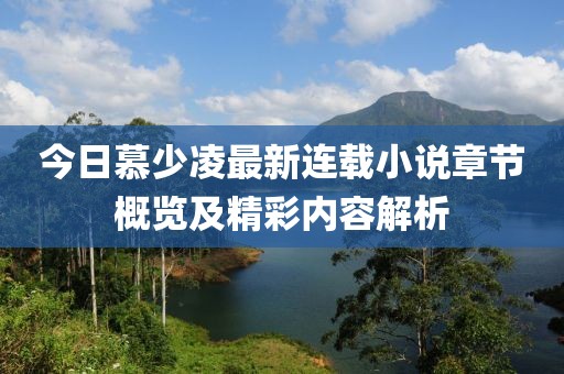 今日慕少凌最新连载小说章节概览及精彩内容解析