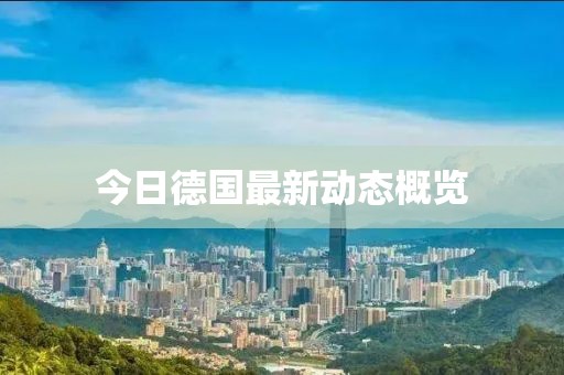 今日德国最新动态概览