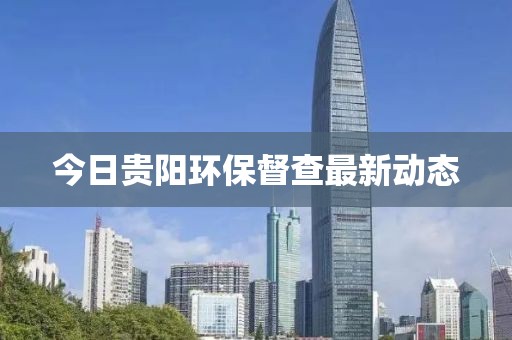今日贵阳环保督查最新动态