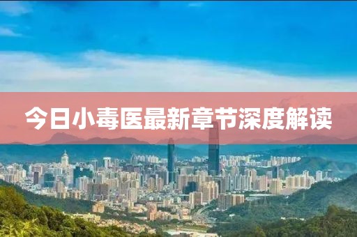 今日小毒医最新章节深度解读