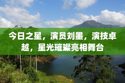 今日之星，演员刘墨，演技卓越，星光璀璨亮相舞台