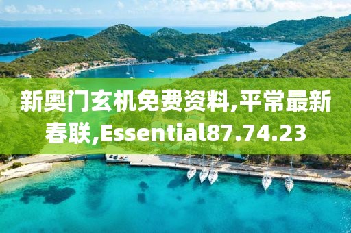 新奥门玄机免费资料,平常最新春联,Essential87.74.23