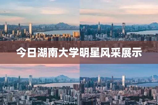 今日湖南大学明星风采展示