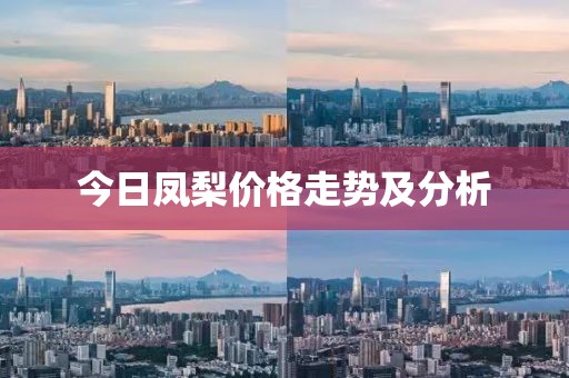 今日凤梨价格走势及分析