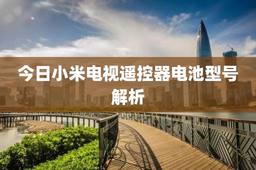 今日小米电视遥控器电池型号解析