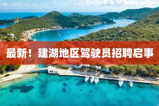 最新！建湖地区驾驶员招聘启事
