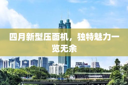 四月新型压面机，独特魅力一览无余