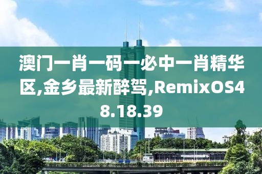 澳门一肖一码一必中一肖精华区,金乡最新醉驾,RemixOS48.18.39